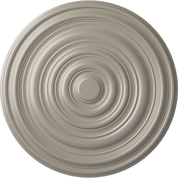 Ekena Millwork Carton Ceiling Medallion (For Canopies up to 2 5/8"), Hand-Painted Pearl White, 12 5/8"OD x 1"P CM13CAPWS - main